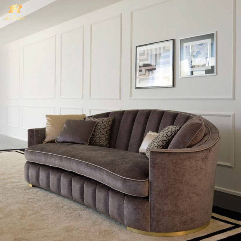 Italian sofa indoor nordic living room sofa curved Springlegroupfurniture