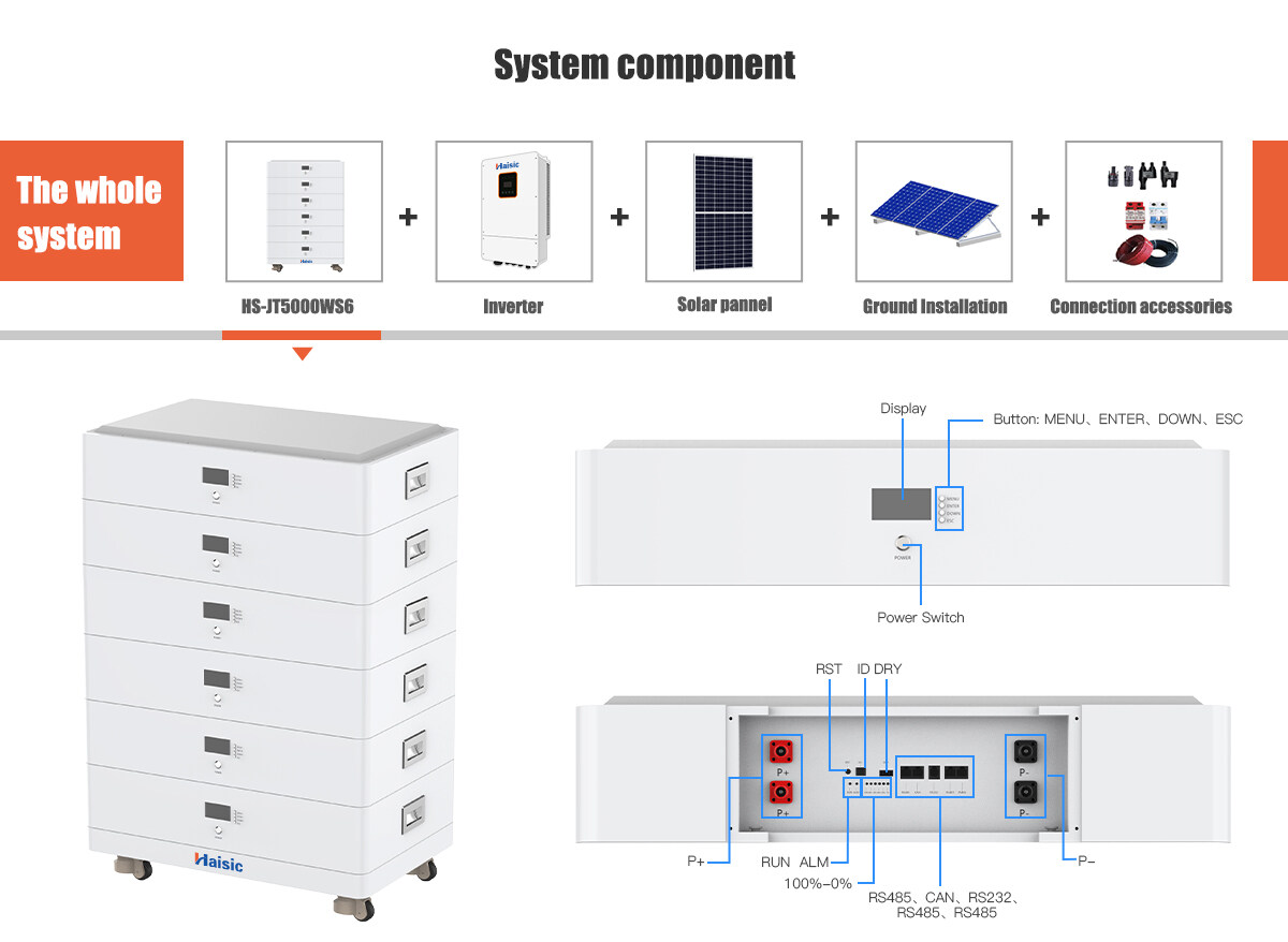 30kwh commercial solar energy battery storage system