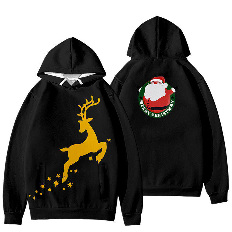 Logo gedruckt atmungsaktueller Hoodie Unisex Weihnachts -Sweatshirt