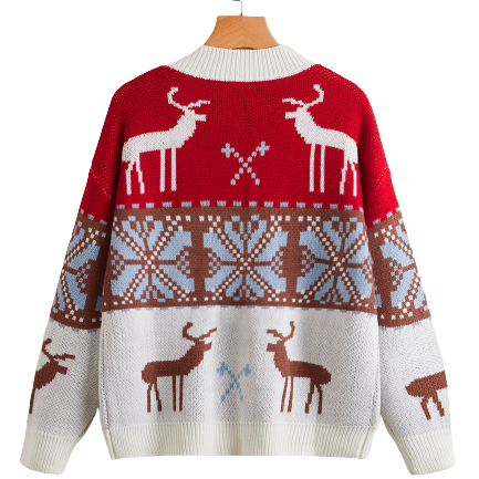 christmas reindeer cardigan, reindeer pattern christmas sweater, customized christmas sweater, customize christmas sweater