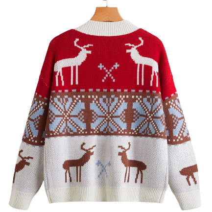 Cardigan de renne de Noël, pull de Noël de motif de renne, pull de Noël personnalisé, personnalisez le pull de Noël