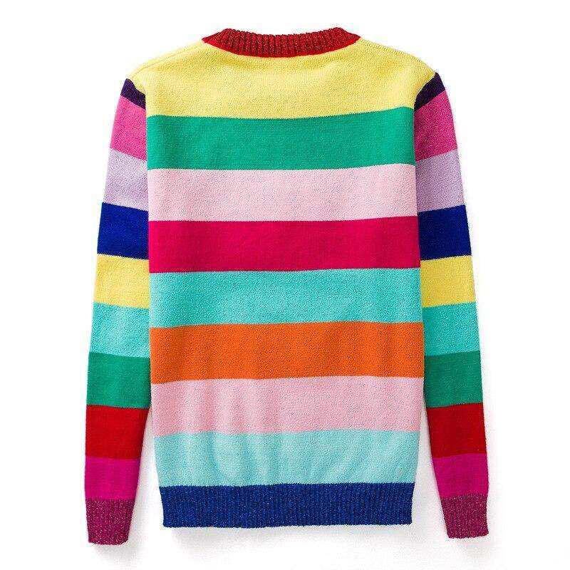 wholesale womens knitwear, striped crew neck pullover sweater, striped pullover sweater women's, women sweater wholesale