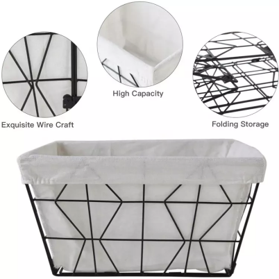 Household Storage Product.,family storage basket,large capacity bamboo tray,canvas storage basket,metal canvas storage basket