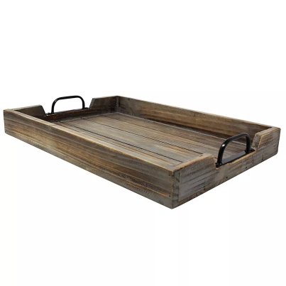 large capacity,wooden pallet,rectangular tray,classic desktop decoration,afternoon tea
