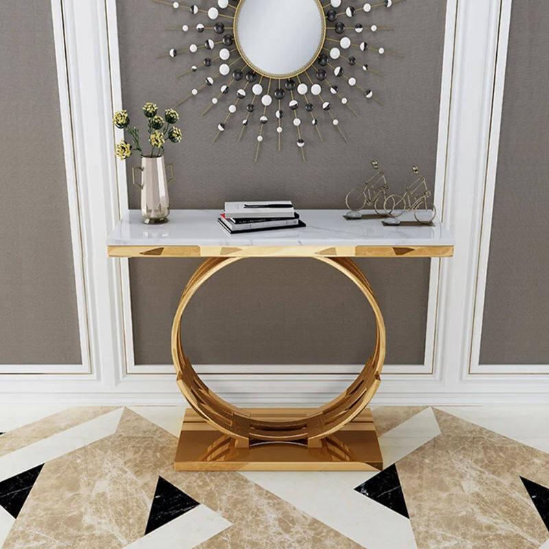 Luxury console table gold art design marble rectangular console table creatived Springlegroupfurniture