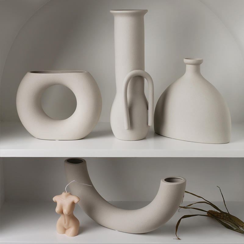 Modern Geometric Art Home Ornament Ceramic Vase