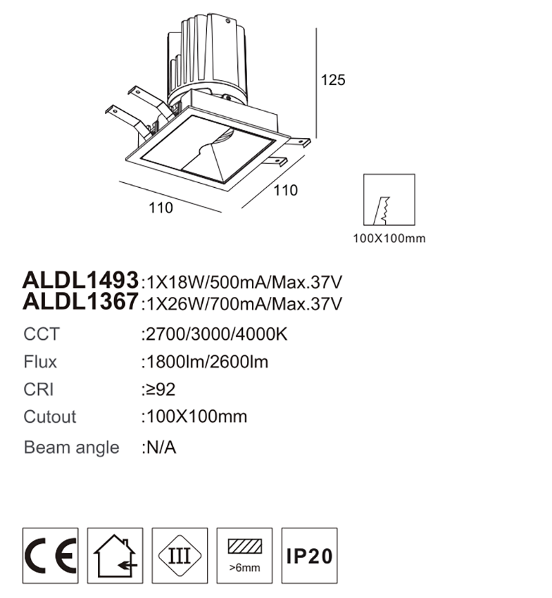 wall washer downlight