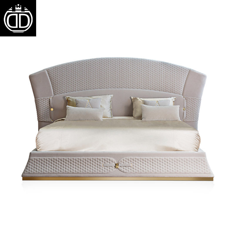Customize Upholstered Leather Headboard Low Profile Bed