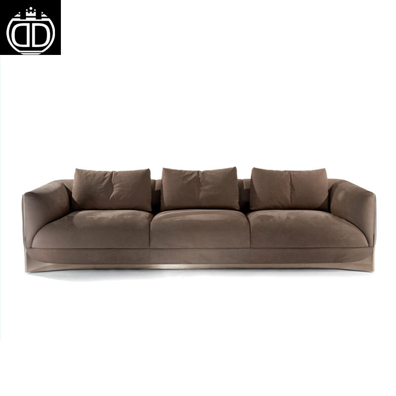 Luxury Italian Down Feather Leather Sofa Set