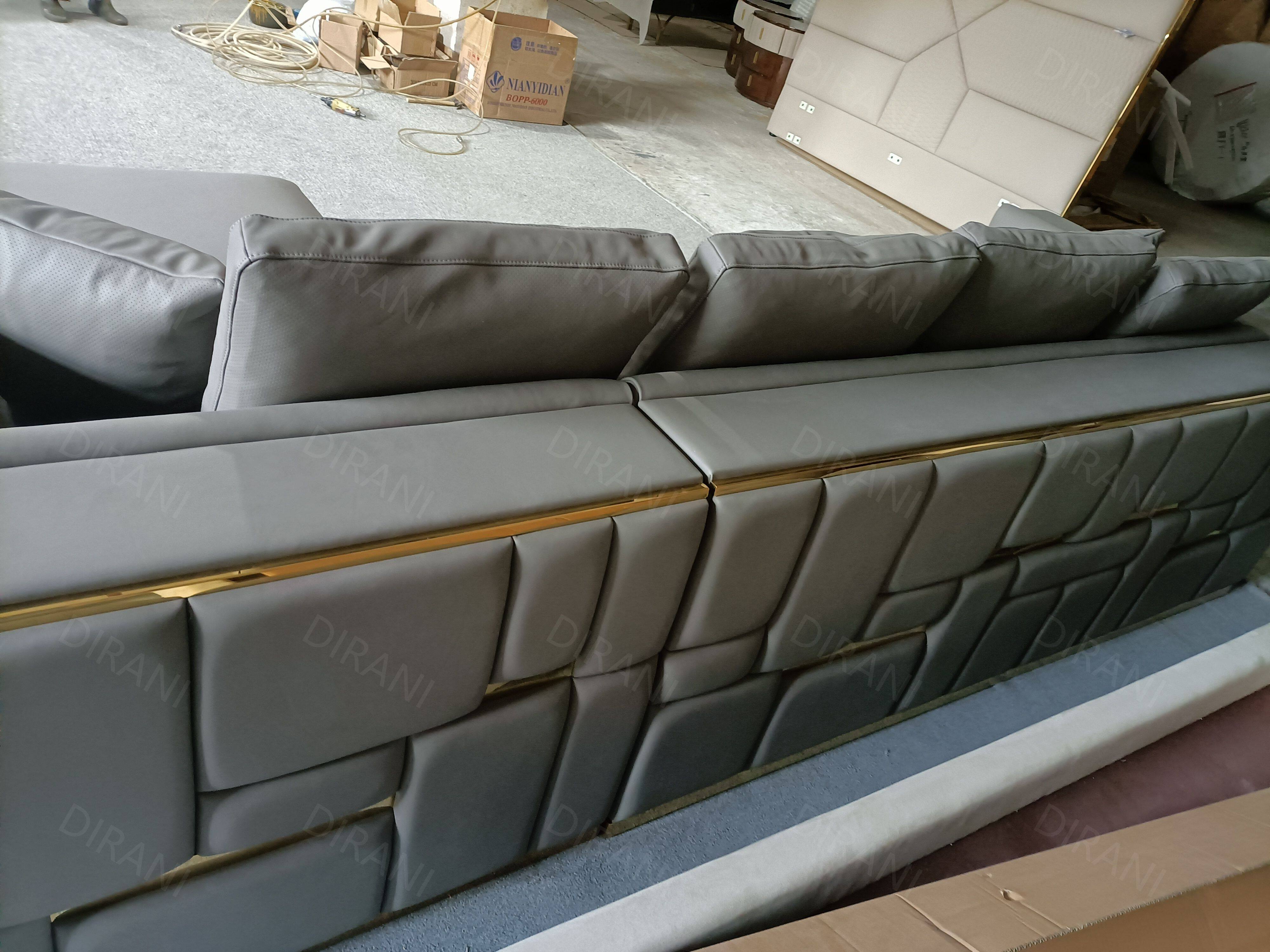 grey wool chesterfield sofa