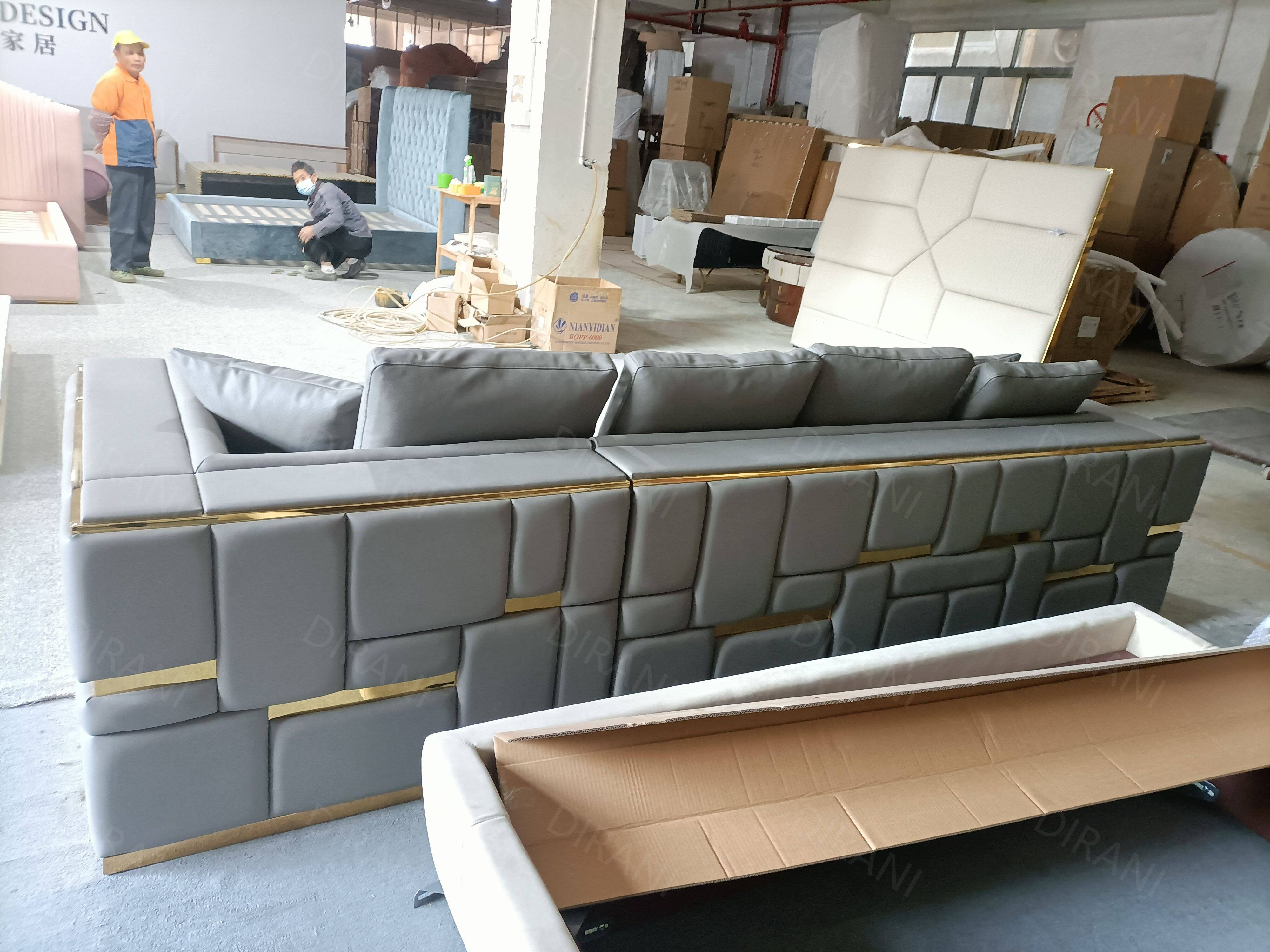 grey wool chesterfield sofa