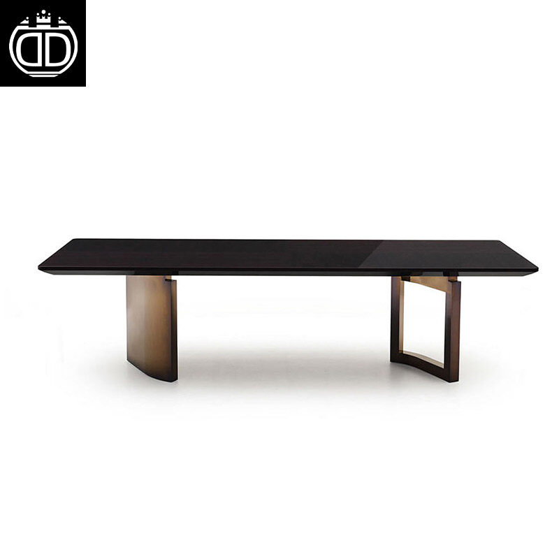 Luxury Metal Dining Table Unique Shape Marble Top