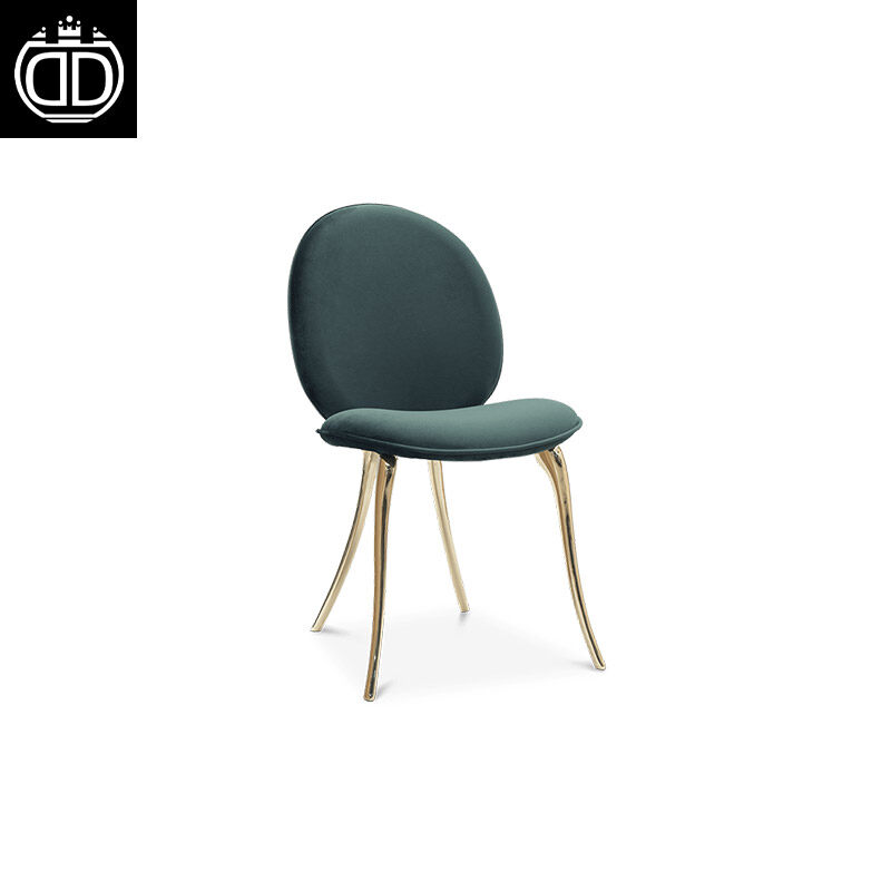High Quality High Back Luxury Design Metal Leg Dining Chair