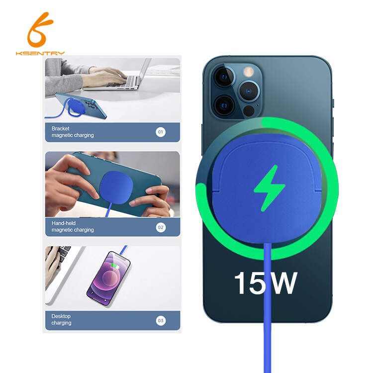 2in1 15W magnetic desk charger for iphone 14 wireless magnet charger for iphone 12-14 with phone holder