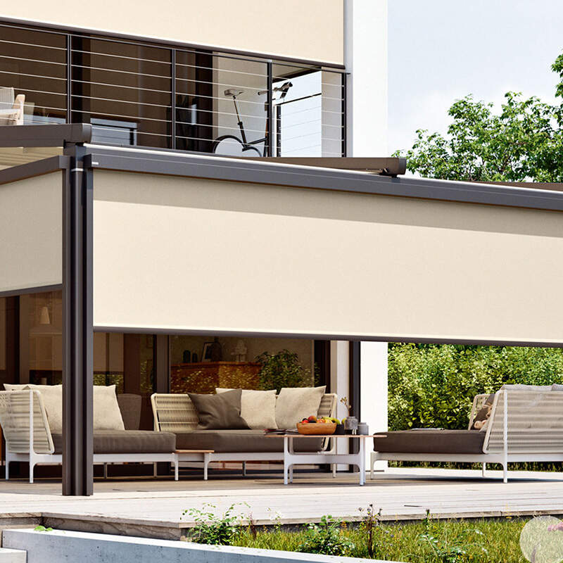 Motorized Windproof And Waterproof Outdoor Roller Blinds