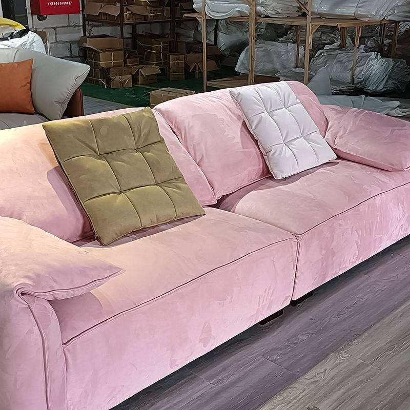 Bleikur sófi stofu bólstruð sófi chaise longue pringlegroupfurniture