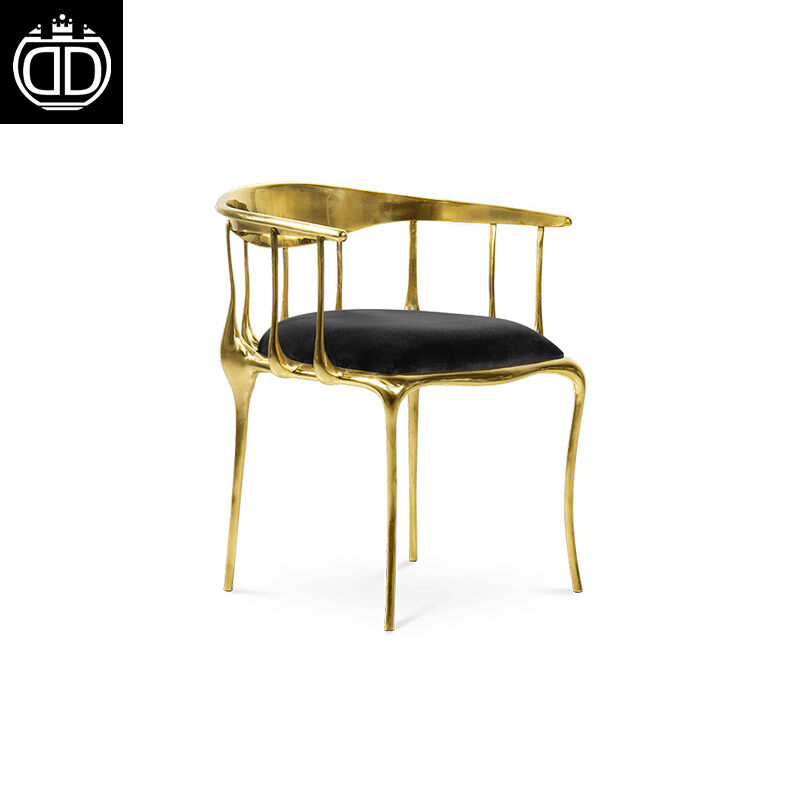 Stainless Steel Italian Velvet Luxury Upholstered Dinning Chairs
