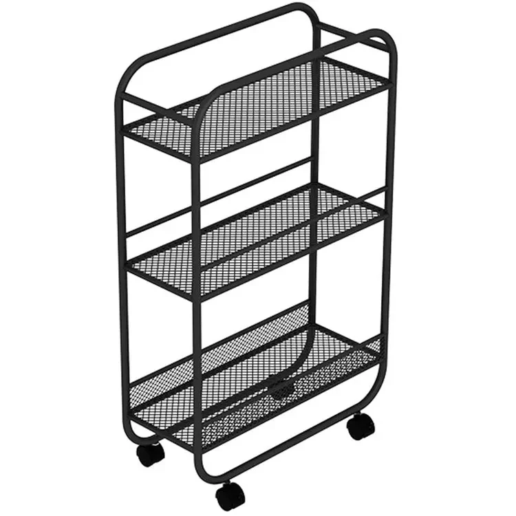 large capacity trolley,three-layer trolley,large storage space,fruit and vegetable trolley,sundry storage basket