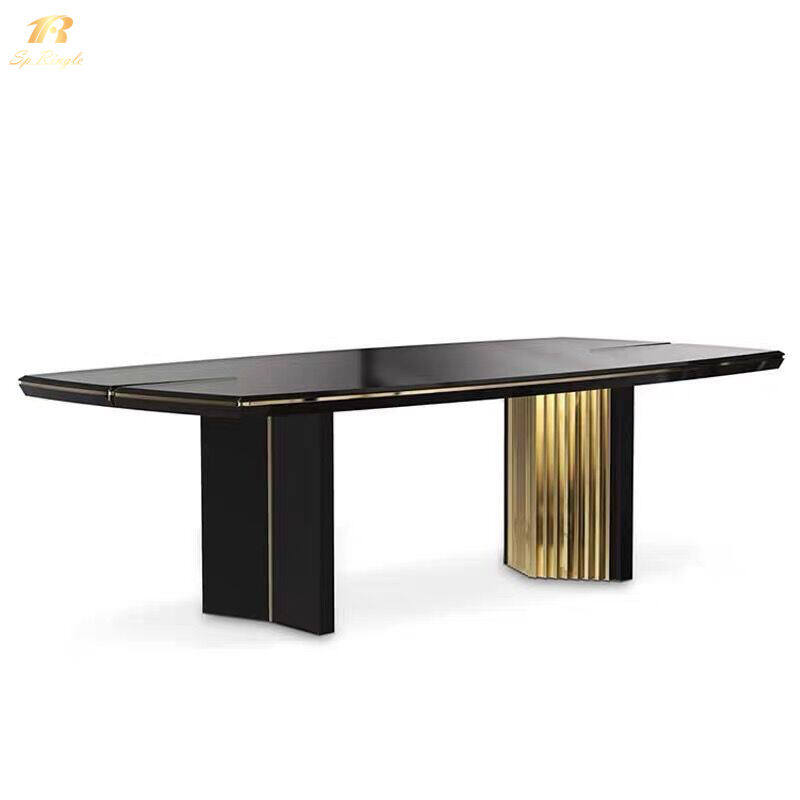 Mesa de comedor de acero inoxidable Muebles de comedor Diseños de mesa de comedor Springlegroupfurn misterios