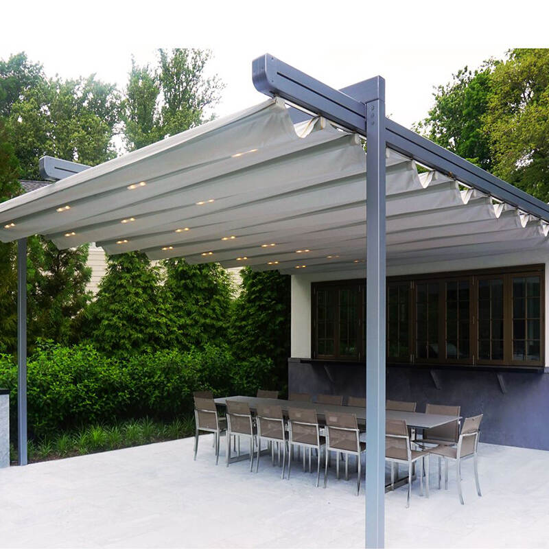 Modern Motorized Waterproof Aluminium Retractable Pergola