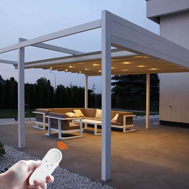 Custom Modern Sun Shade Waterproof Bioclimatica Folding Motor Electric Retractable Pergolas