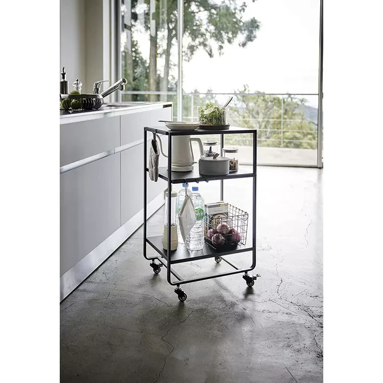service trolley,beverage service cart,huge storage space,industrial style wine cart,multi-layer kitchen service trolley