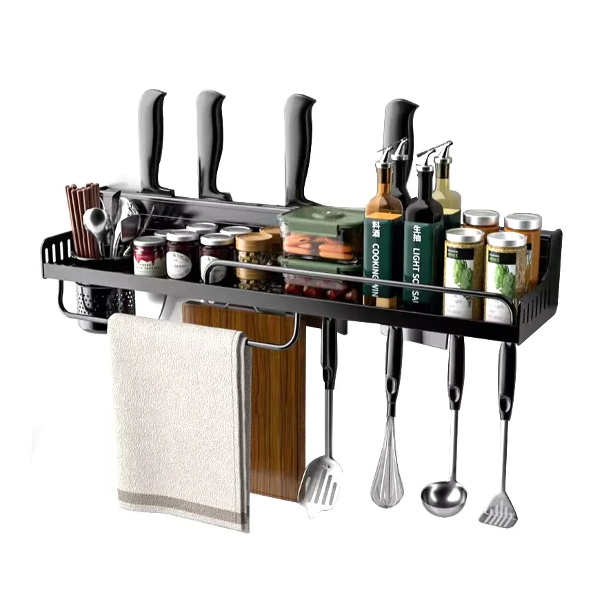 multi-function wall shelf,kitchen knife storage rack,rest storage rack,multi-functional tool rest,wall mounted storage rack