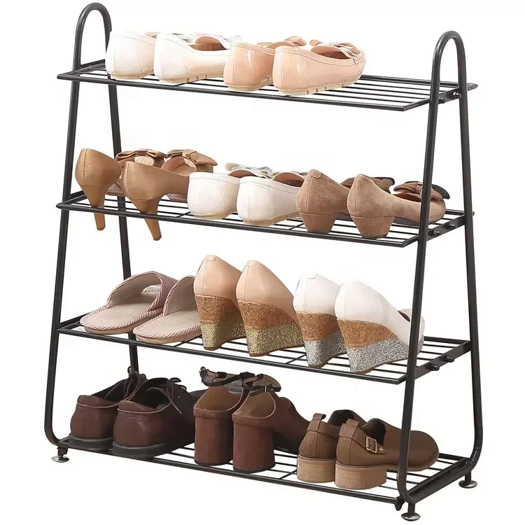 china 4 tier stackable shoe rack