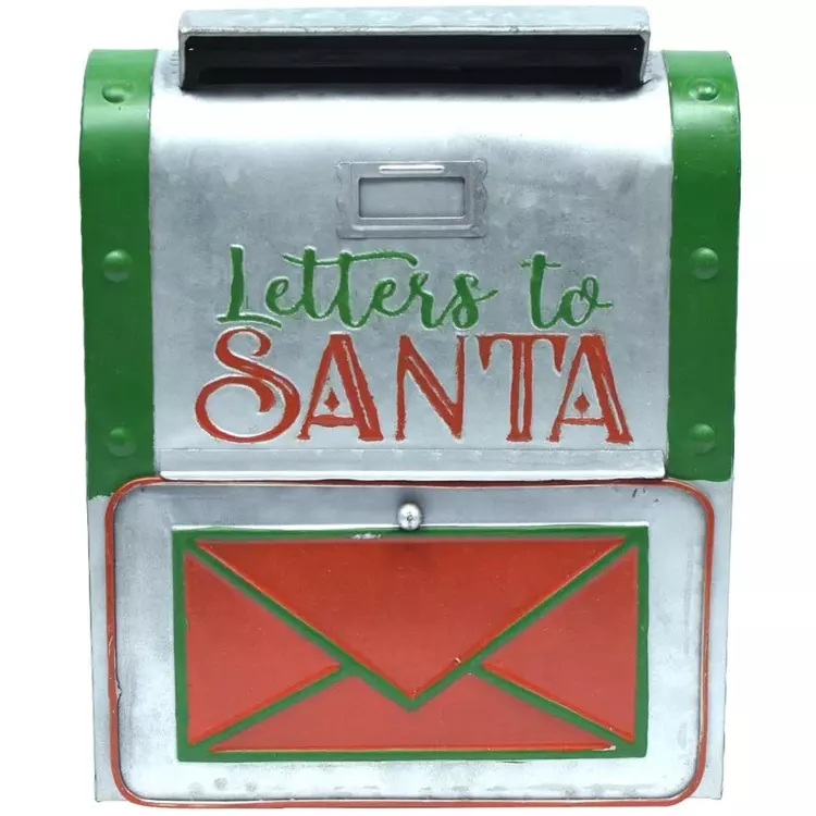 Rustic Xmas wall mounted stainless steel mailbox