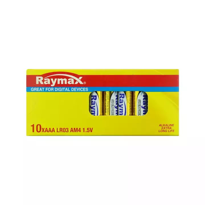 Raymax paper box LR03 AAA 1.5V alkaline battery 10pcs value pack