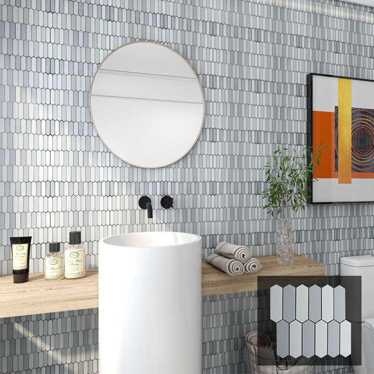 elongated hexagon bathroom ceramic tile