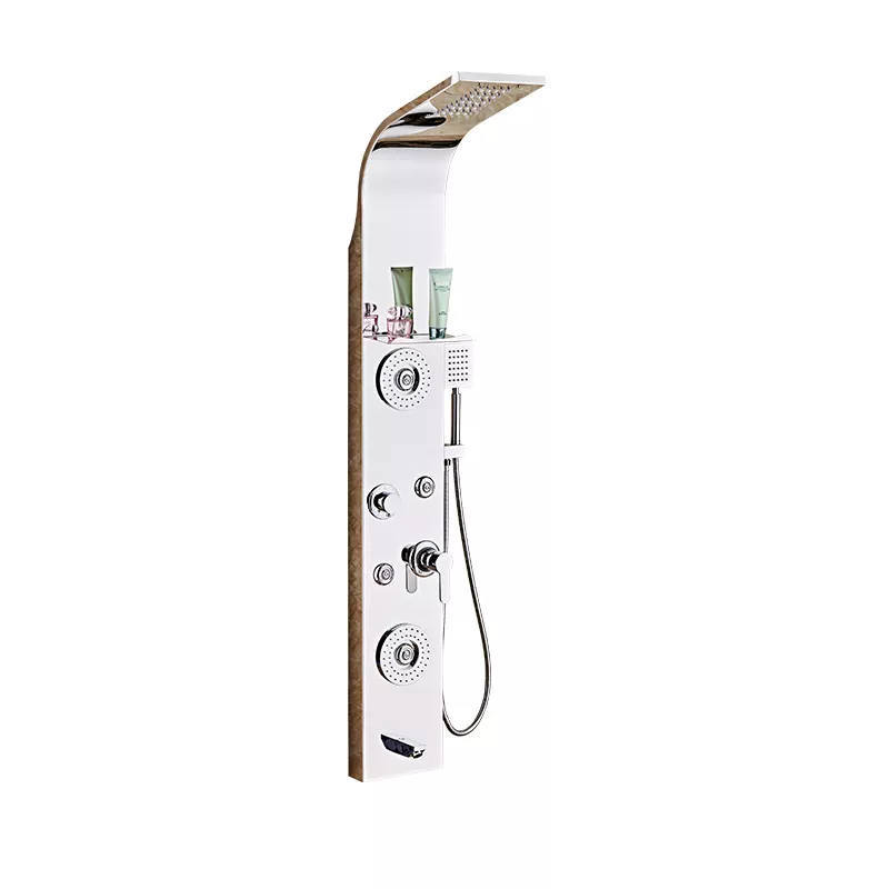 Shower Panel bathroom wall mounted stainless steel Waterfall flexible shower column set tower Massage Body Jets Shower Panels