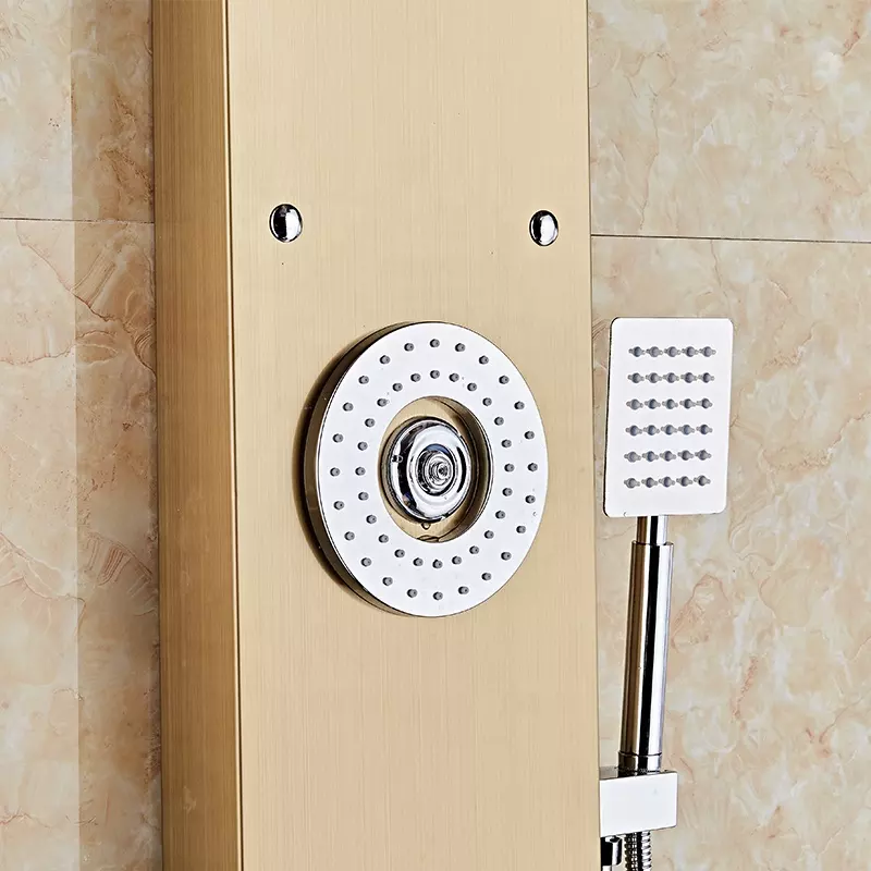 Shower Panel bathroom wall mounted stainless steel Waterfall flexible shower column set tower Massage Body Jets Shower Panels