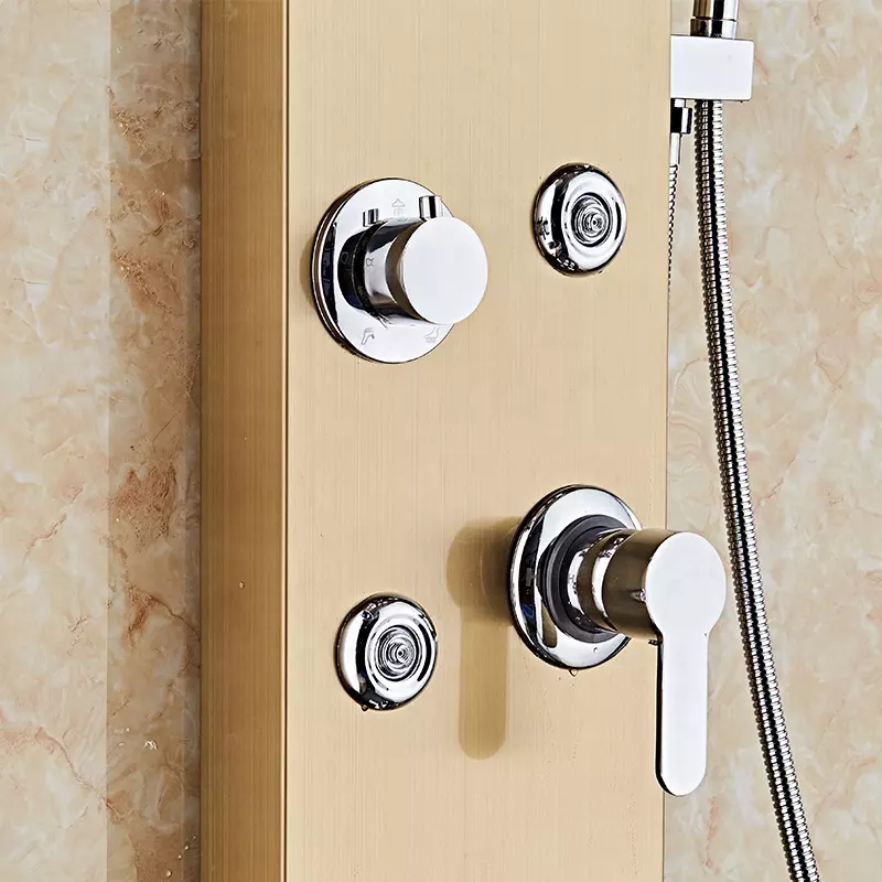 Shower Panel bathroom wall mounted stainless steel Waterfall flexible shower column set tower Massage Body Jets Shower Panels
