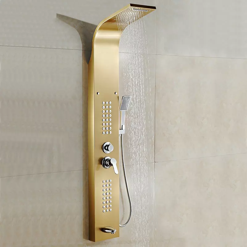 multifunction Shower Panel bathroom wall mounted stainless steel Waterfall shower column set tower Massage Jets Shower Panels