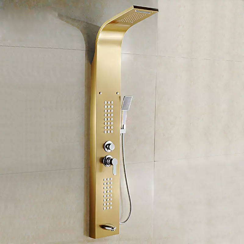 multifunction Shower Panel bathroom wall mounted stainless steel Waterfall shower column set tower Massage Jets Shower Panels