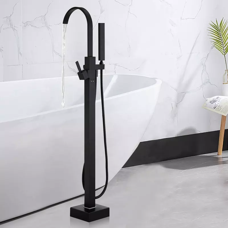 freestanding Bathtub Shower Faucets floor tub bath showers bathroom Water taps Shower Mixer Tap modern bathtub faucet set