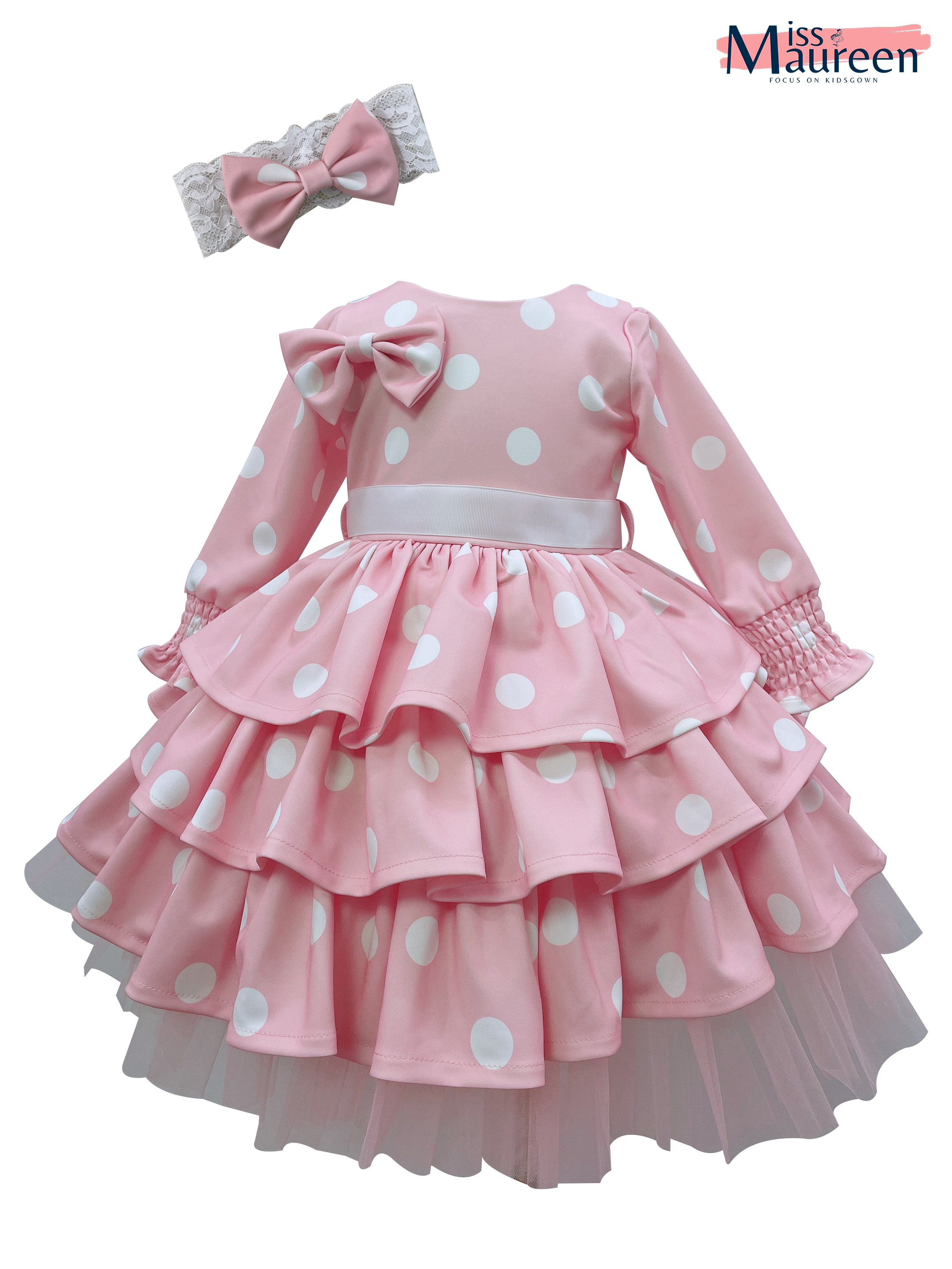 MissMaureen toddler Princess Dress Girls  dress park Dot Children fashion