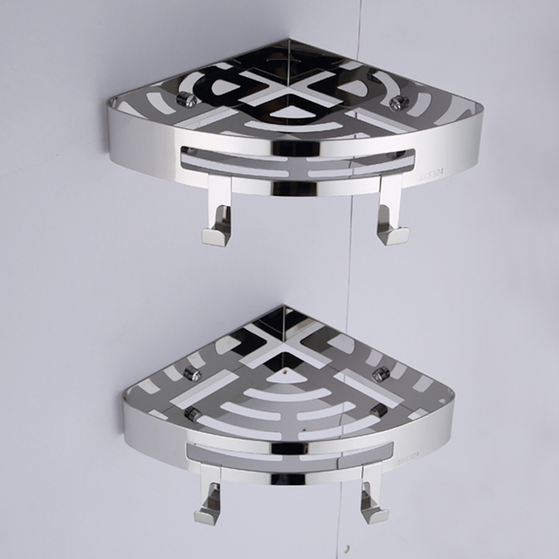 Bathroom Accessories Punch-free Wall Shelfbathroom Shelf Storage Rack Bathroom Tripod Wall-mounted bathroom shelves