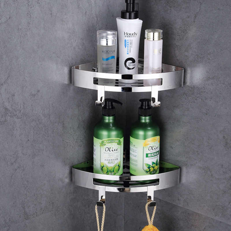 Bathroom Accessories Punch-free Wall Shelfbathroom Shelf Storage Rack Bathroom Tripod Wall-mounted bathroom shelves