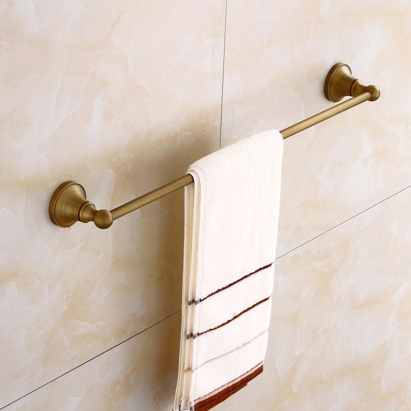 Brass Towel bar Wall-Mounted Bathroom Holder Adhesive Force Bathroom Single/Double Bars towel bar bathroom