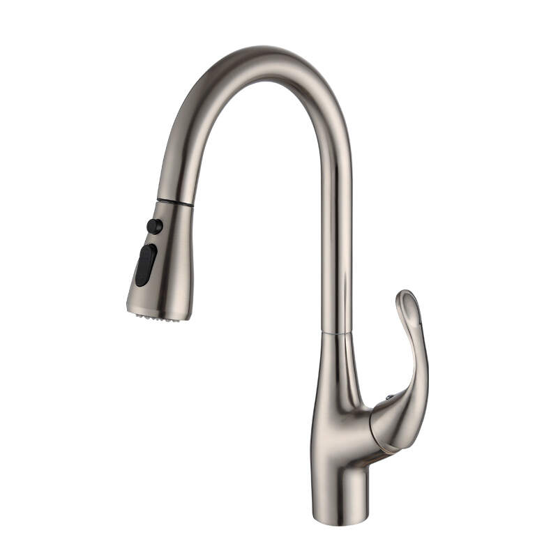 Kitchen faucet drawing single hole pull out the sink kitchen sink mixing faucet one-key water stop