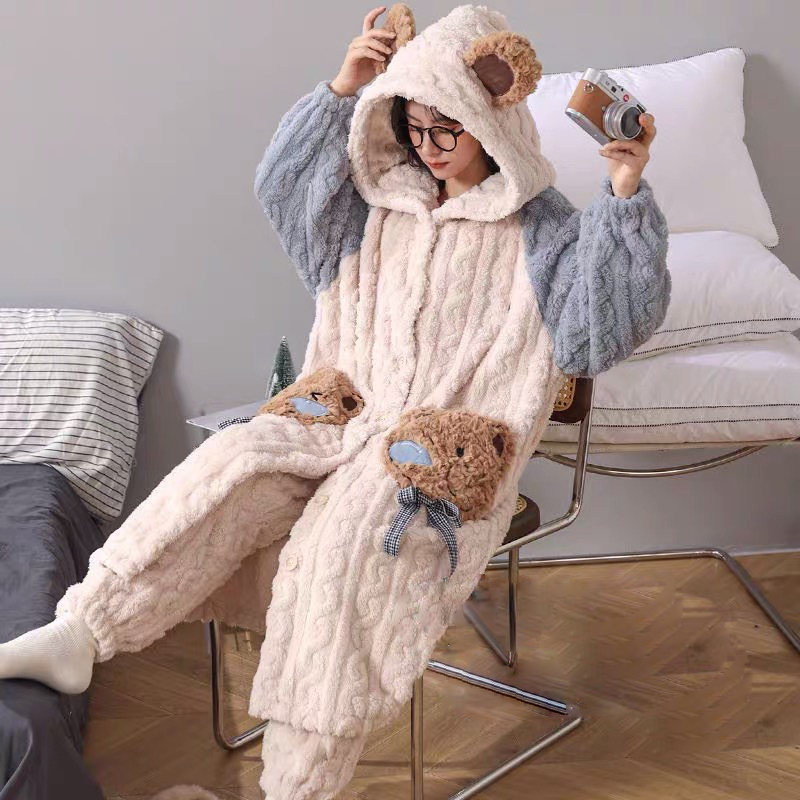 Spring Thin Little Bear Pajamas Set