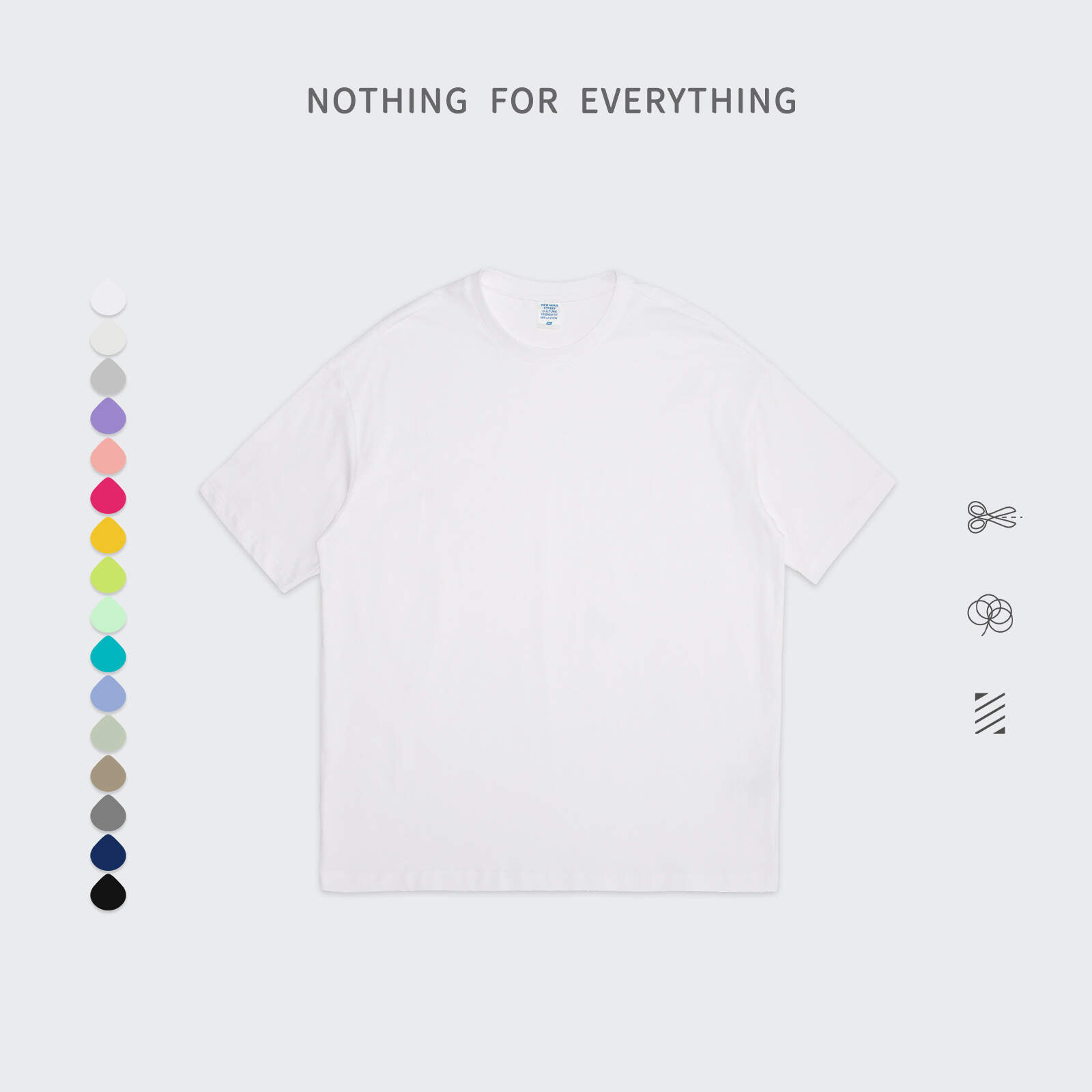 Custom Heavyweight Drop Shoulder 280GSM Oversized Streetwear Cotton T-shirt