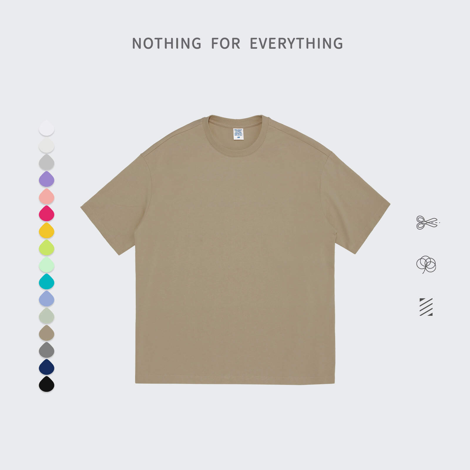 Custom Heavyweight Drop Shoulder 280GSM Oversized Streetwear Cotton T-shirt
