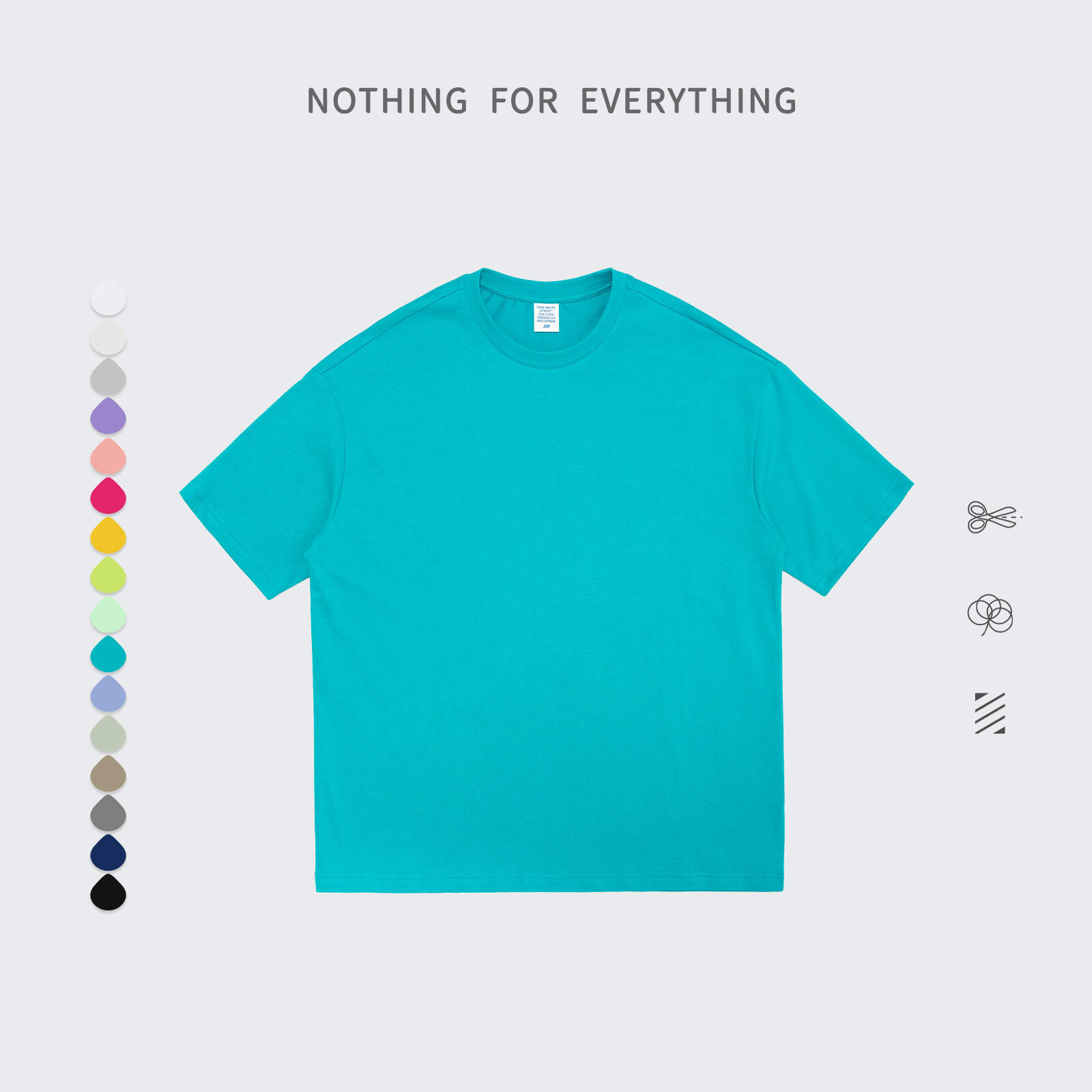 Custom Heavyweight Drop Shoulder 280GSM Oversized Streetwear Cotton T-shirt
