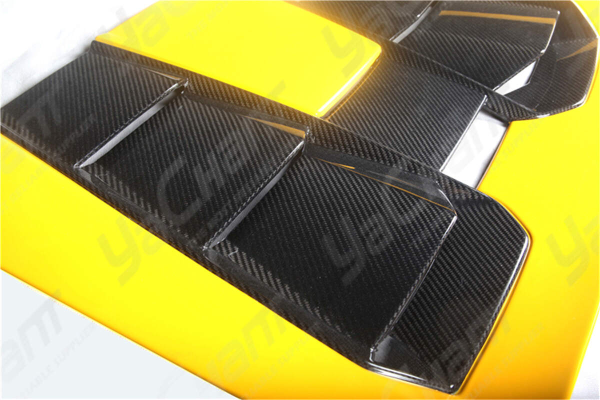 YCLB610060LPDCF 2019-2023 Lamborghini Huracan EVO & RWD Spyder OD Style Rear Engine Hood Bonnet DCF Portion Carbon Fiber Finish (15).jpg