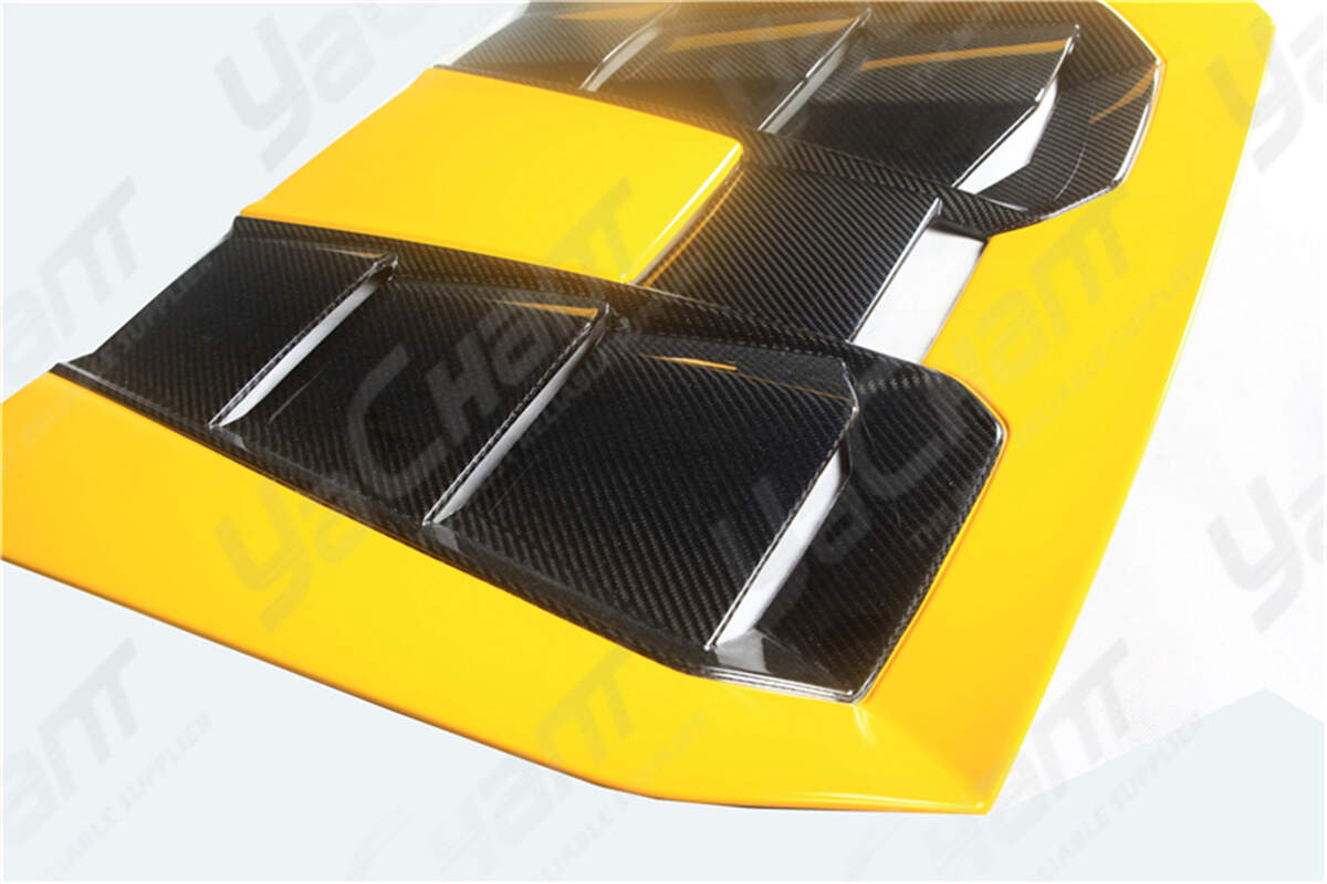 YCLB610060LPDCF 2019-2023 Lamborghini Huracan EVO & RWD Spyder OD Style Rear Engine Hood Bonnet DCF Portion Carbon Fiber Finish (16).jpg