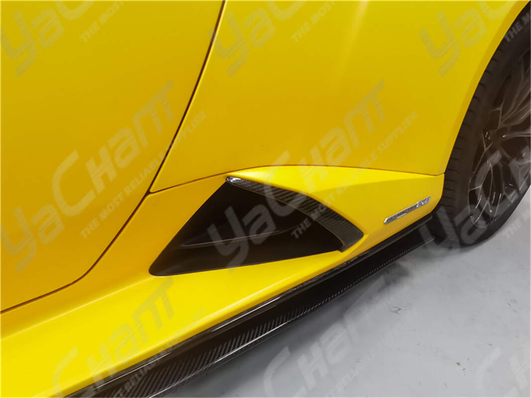 YCLB610063LDCF 2019-2023 Lamborghini Huracan EVO & RWD & Spyder Side Skirt Air Duct DCF (104).jpg