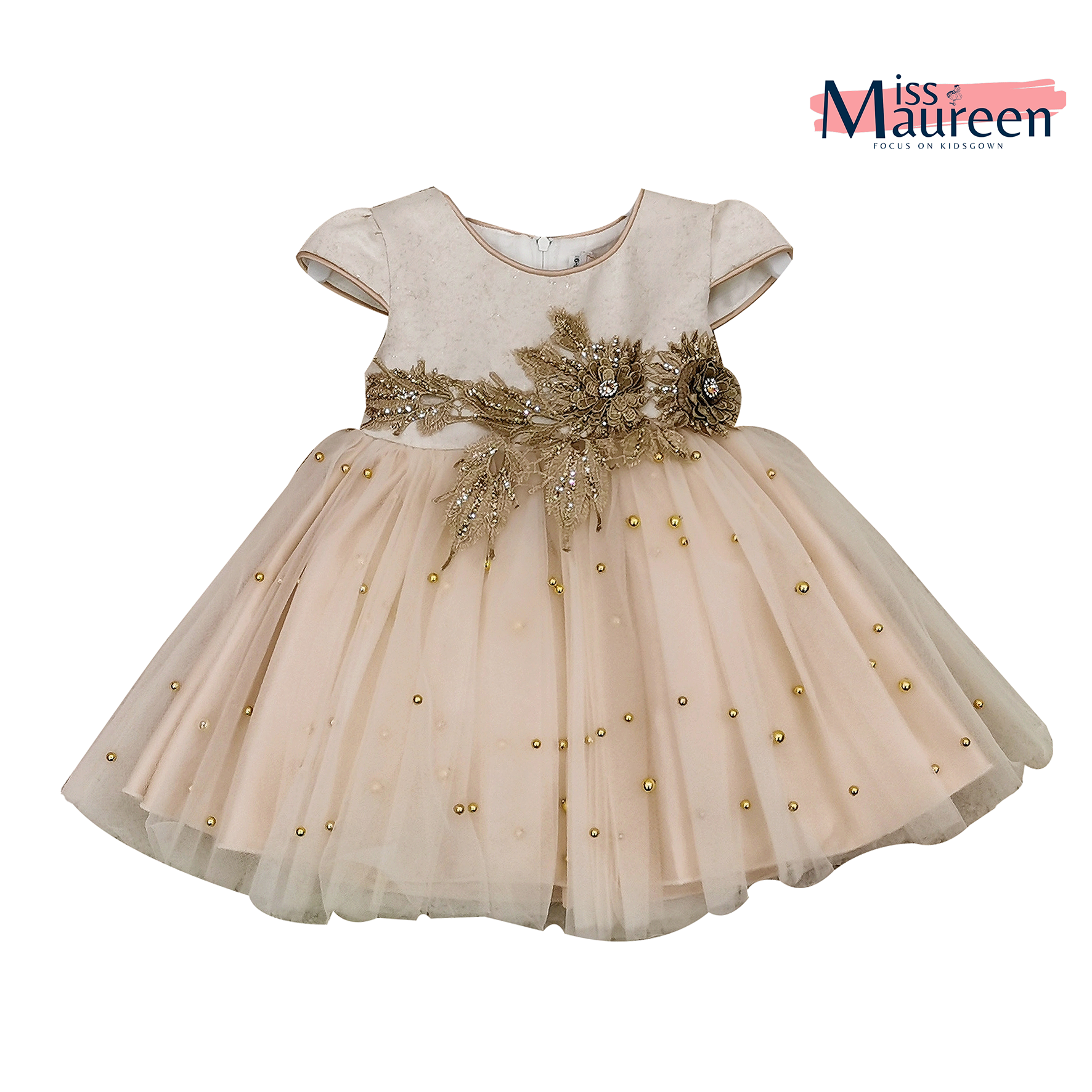 Wholesale Children Kids Baby Fashion Girls Short Sleeve Flower Print  Princess Dress
